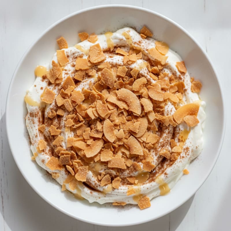 Creamy Vanilla Protein Yogurt with Toasted Coconut