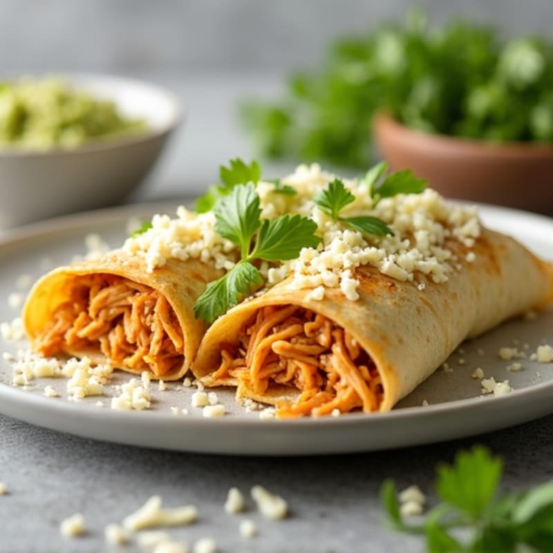Salsa Verde Shredded Chicken Enchiladas