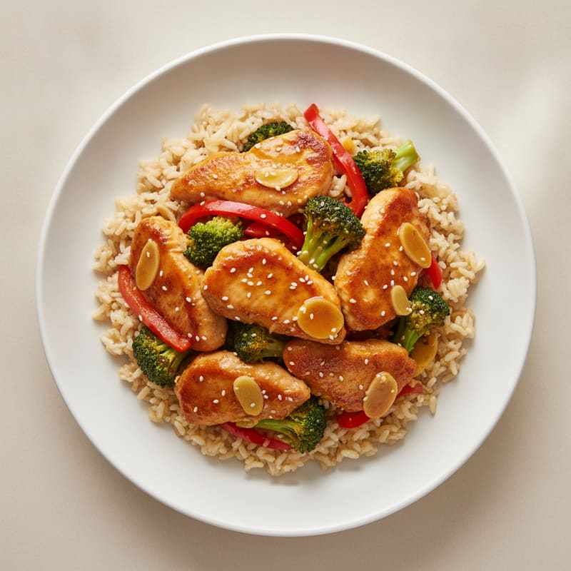 Low Cal Orange Glazed Chicken Stir-Fry