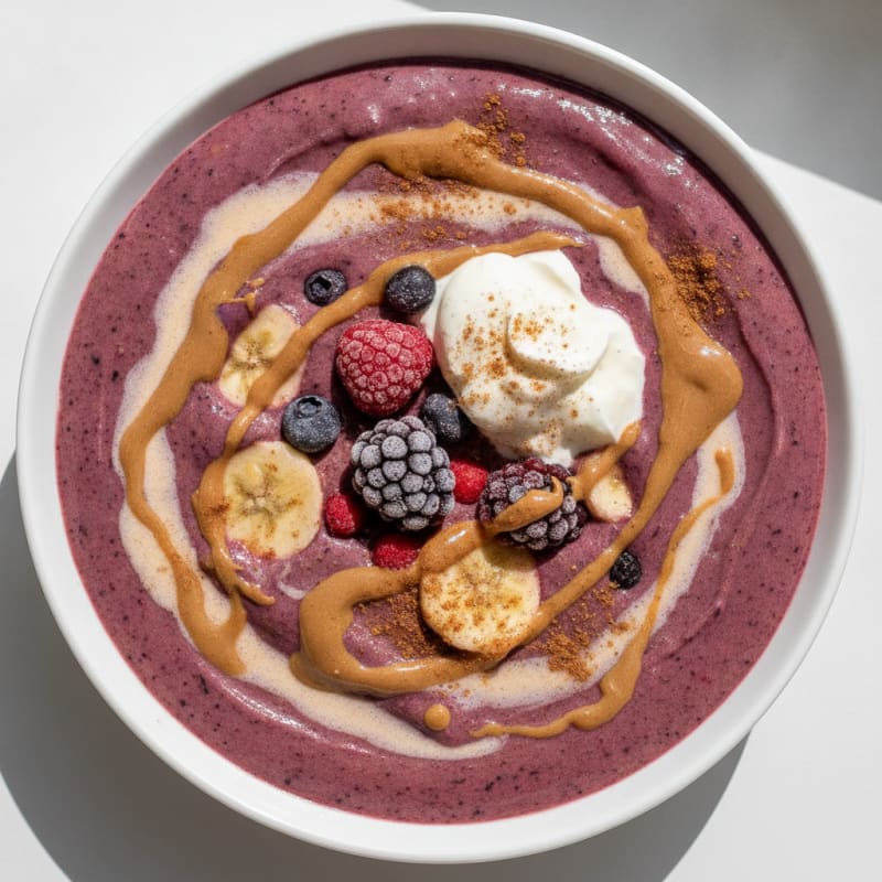 Berry Peanut Butter Protein Smoothie