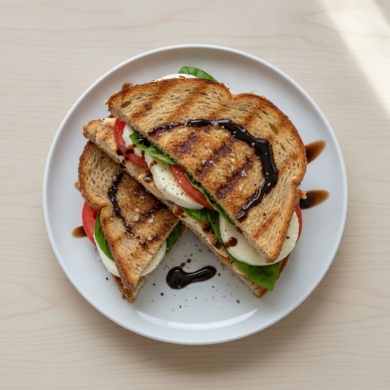Grilled Caprese Sandwich with Balsamic Glaze