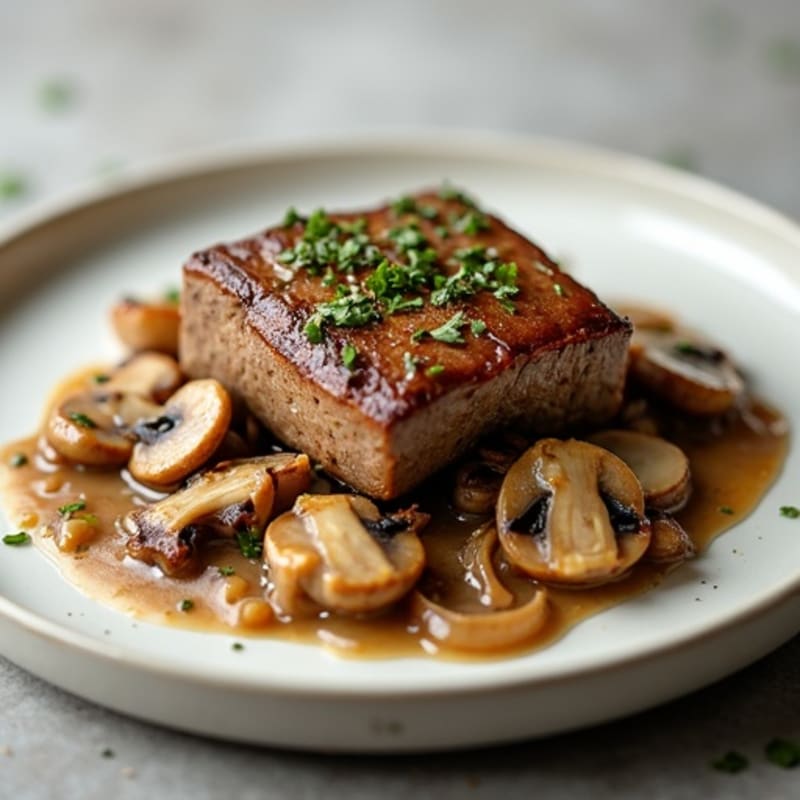 Pan-Seared Lean Beef with Creamy Mushroom Sauce