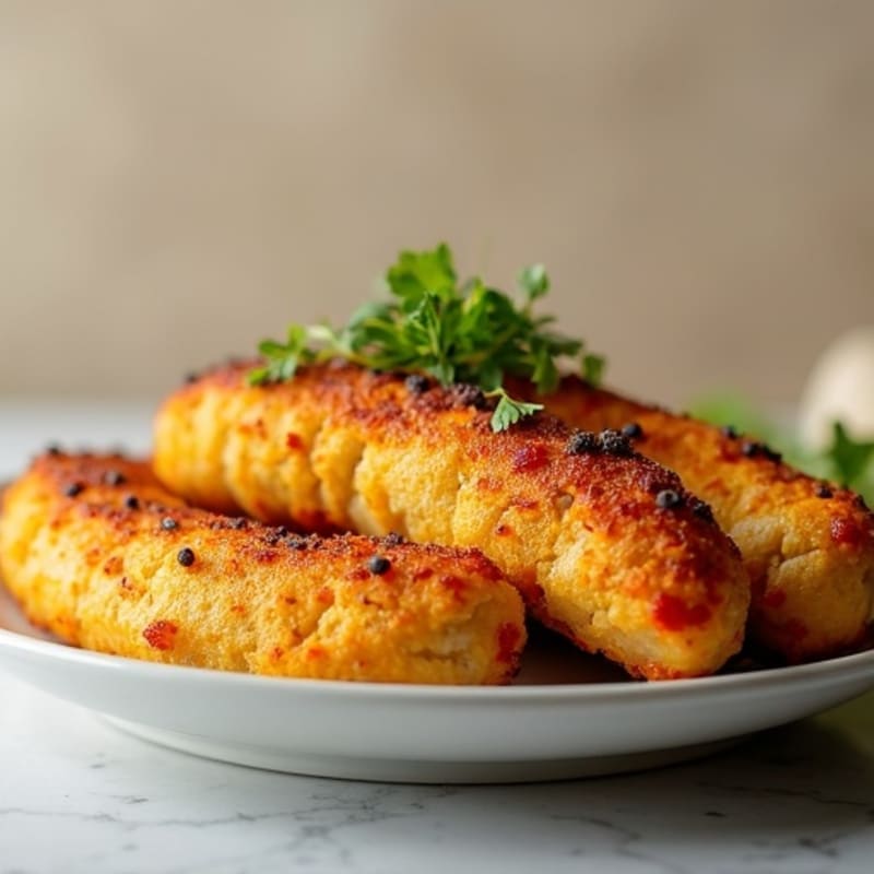 Crispy Baked Cornmeal Chicken Sausage