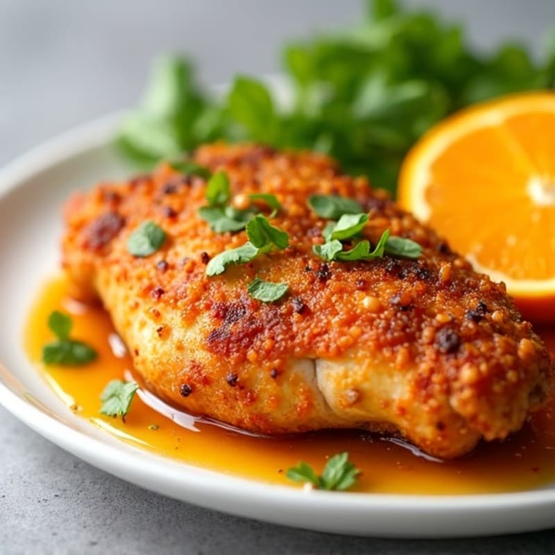 Crispy Citrus-Glazed Chicken with Fresh Orange Sauce