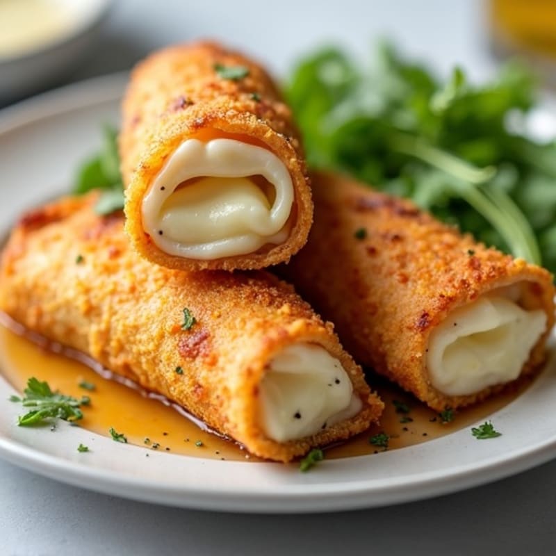 Crispy Baked Chicken and Cheese Roll-Ups