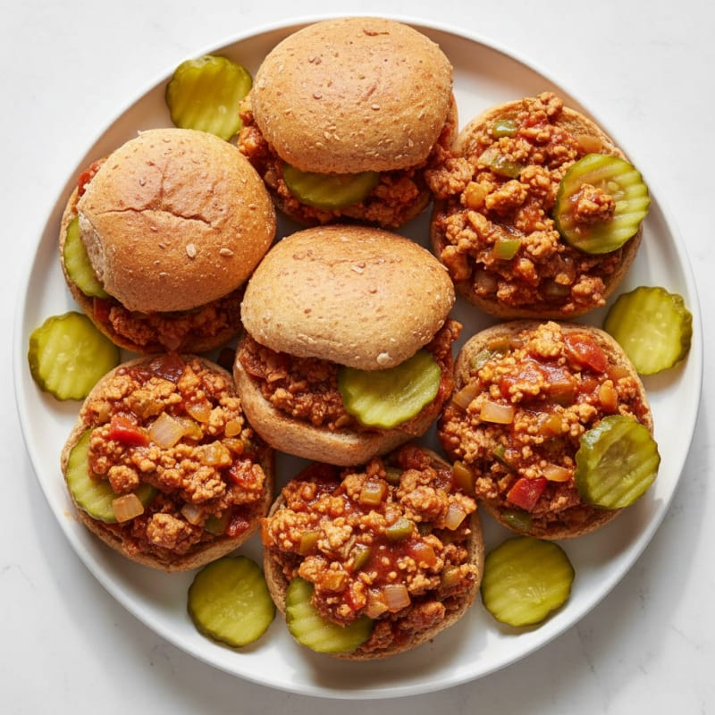 Classic Sloppy Joe Sliders with Pickles