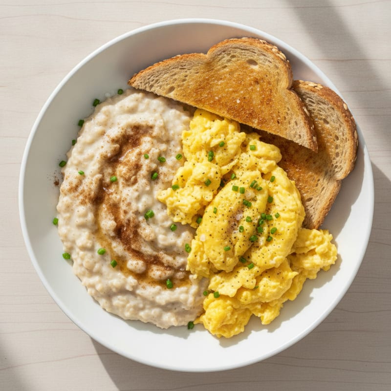 Protein-Packed Eggs and Oatmeal Power Bowl