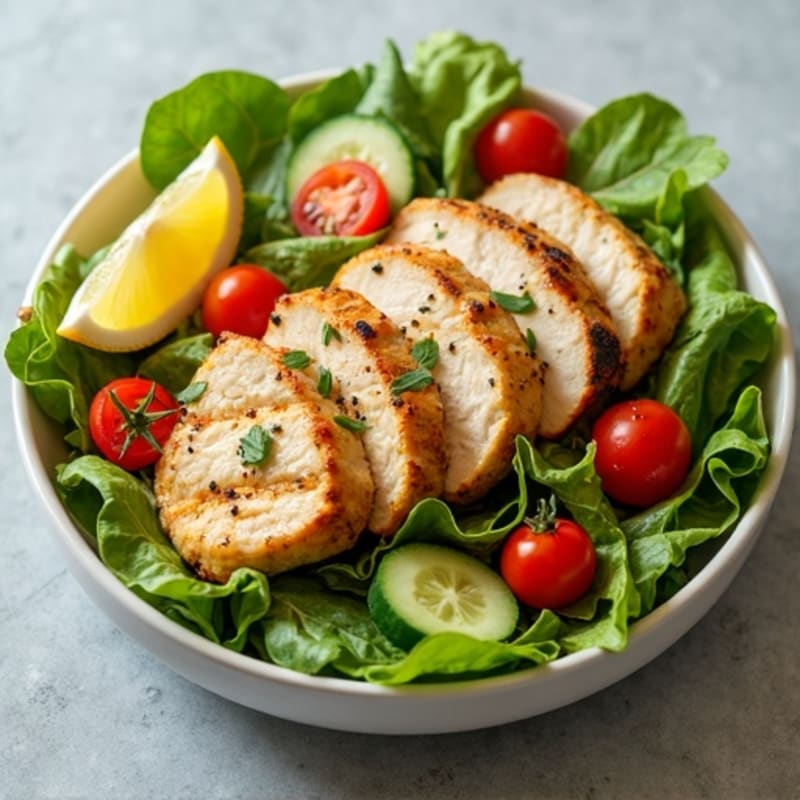 Grilled Chicken Salad with Mixed Greens and Lemon Vinaigrette