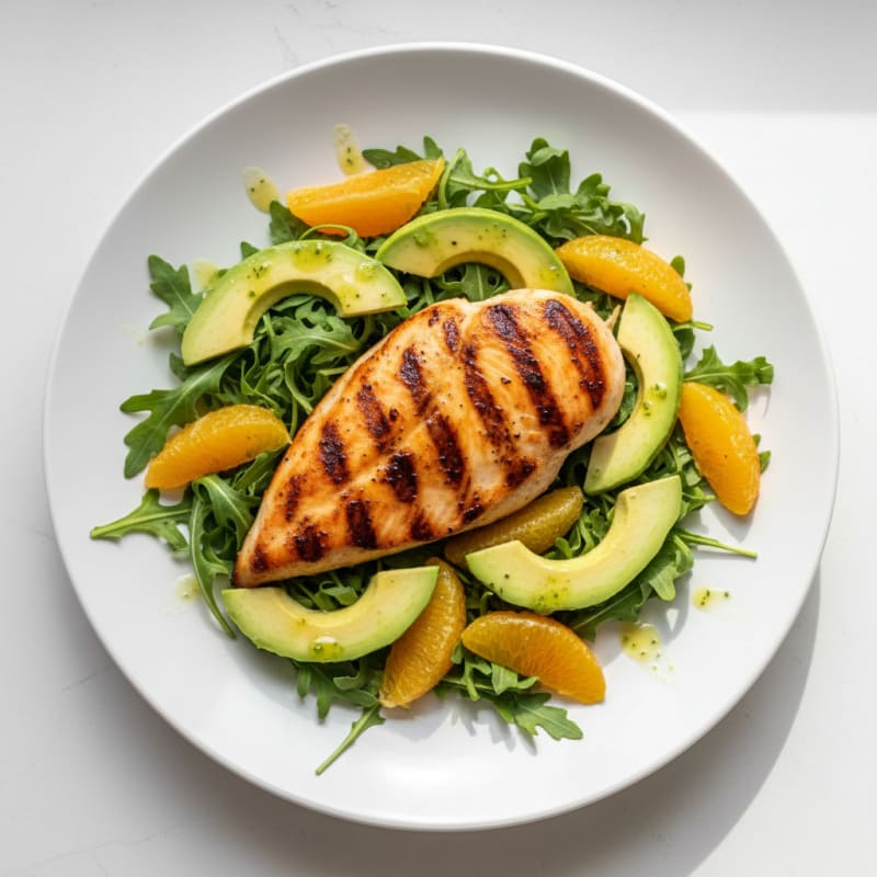 Grilled Chicken Breast with Citrus-Avocado Salad