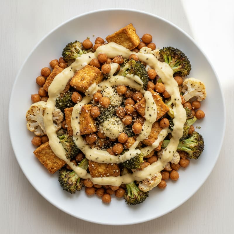 Roasted Vegetable and Chickpea Bowl