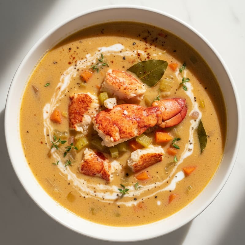 Creamy Lobster Bisque with Sherry