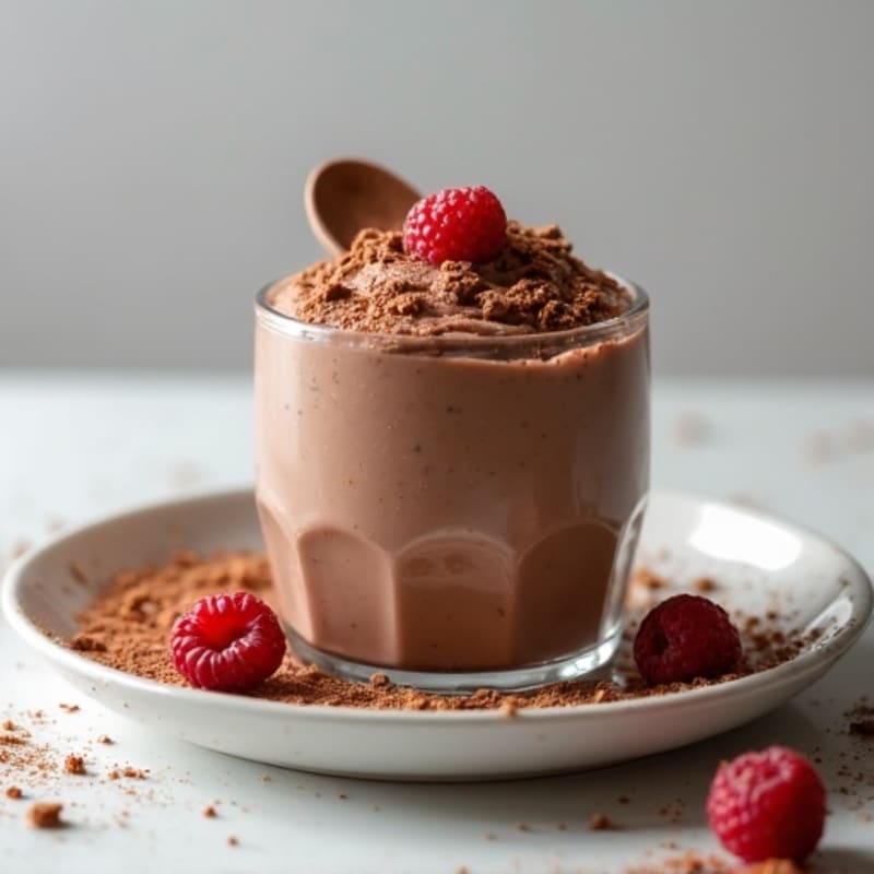 Silky Chocolate Protein Mousse with Greek Yogurt