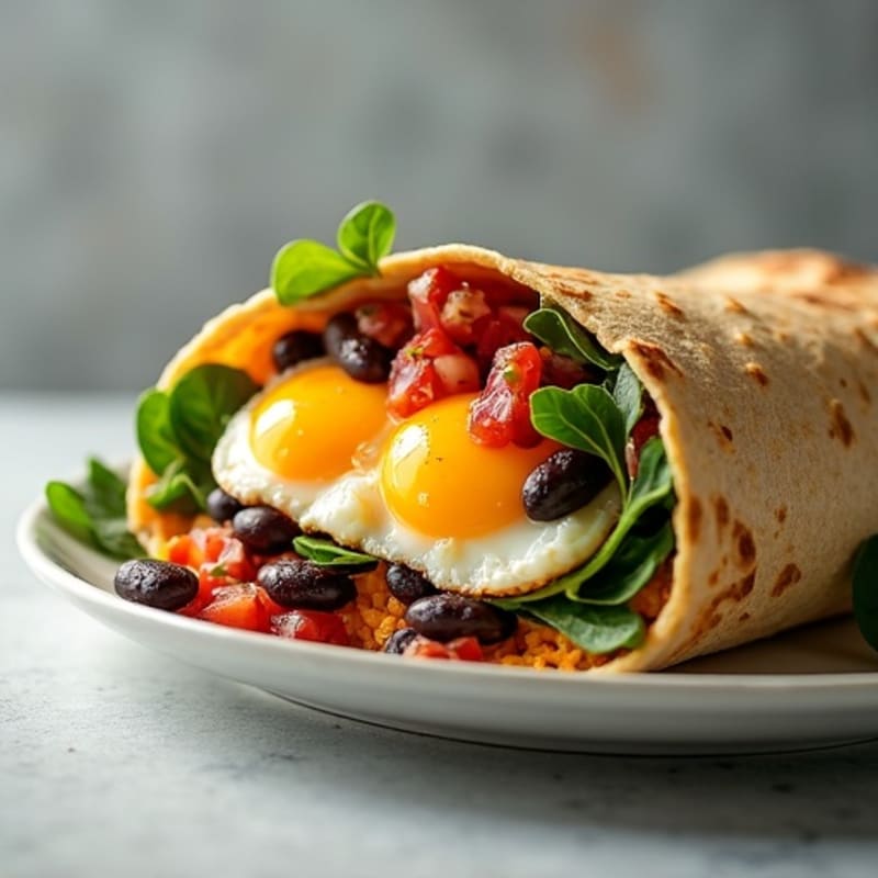 Protein-Packed Sweet Potato Black Bean Breakfast Burrito