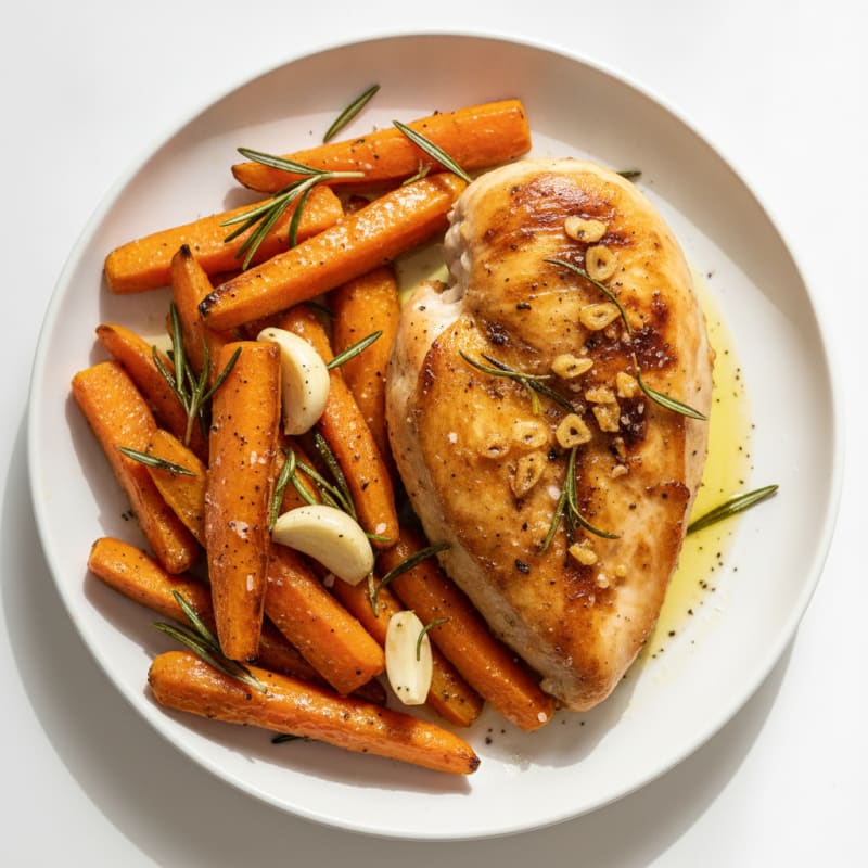Garlic Herb Roasted Chicken with Root Vegetables