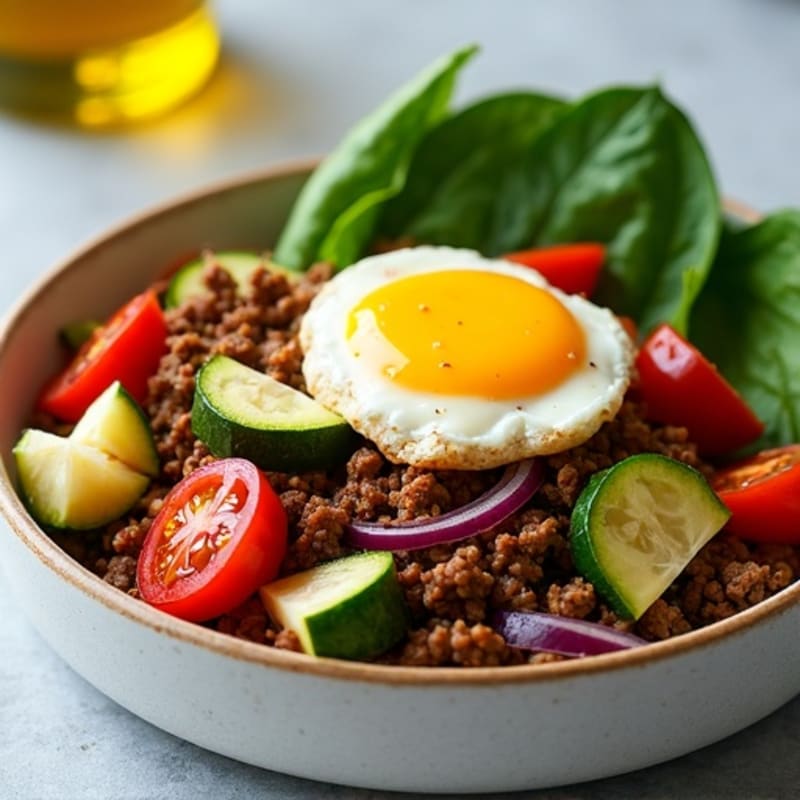 Lean Ground Beef and Vegetable Skillet