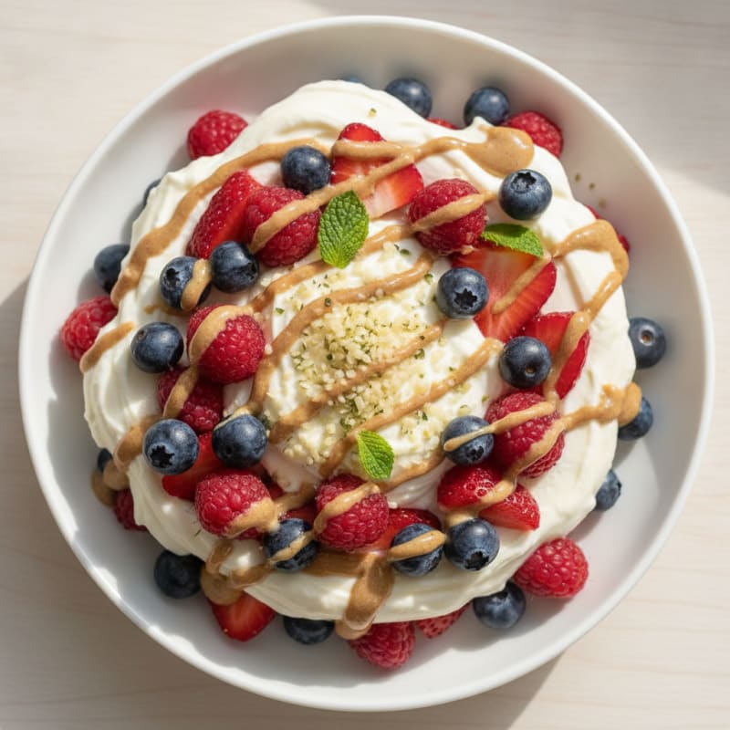 Creamy Greek Yogurt Protein Parfait with Mixed Berries