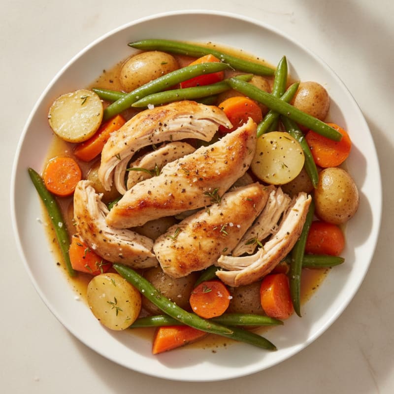 Slow Cooker Herb Chicken and Vegetables