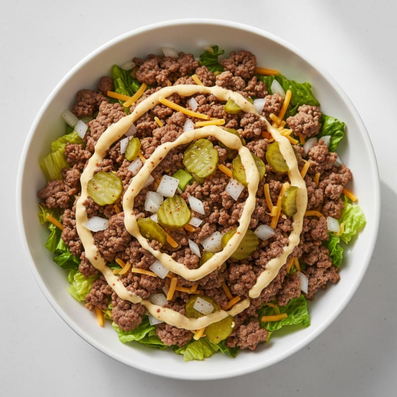 Creamy Big Mac Beef Bowls