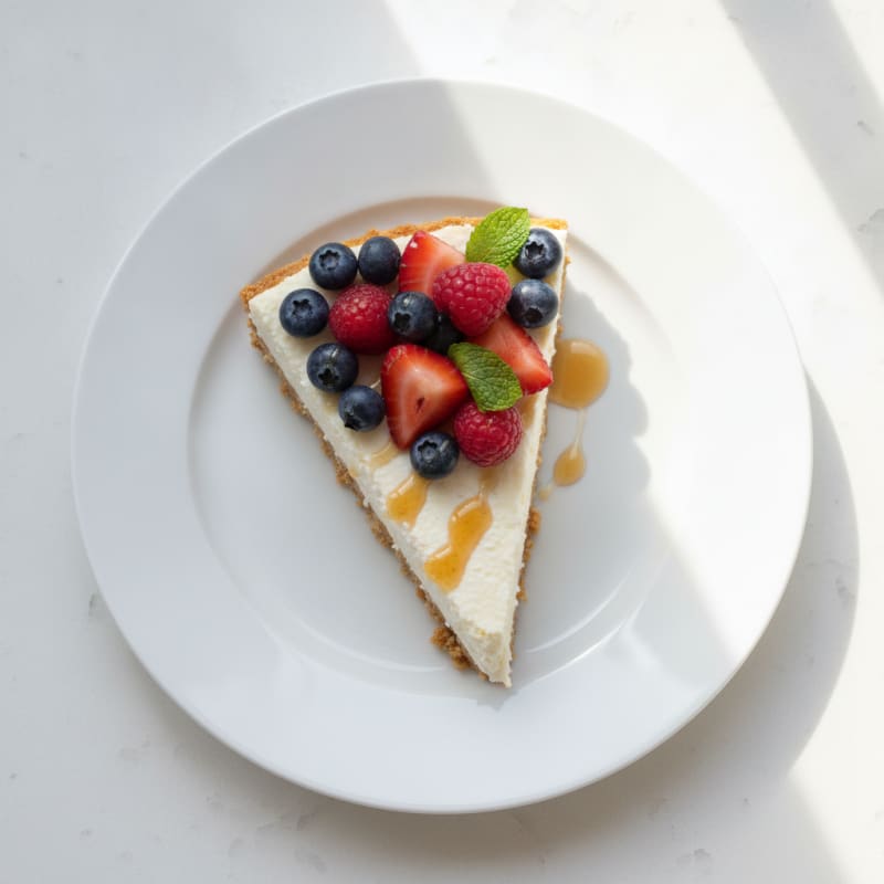 Greek Yogurt Protein Cheesecake with Berries