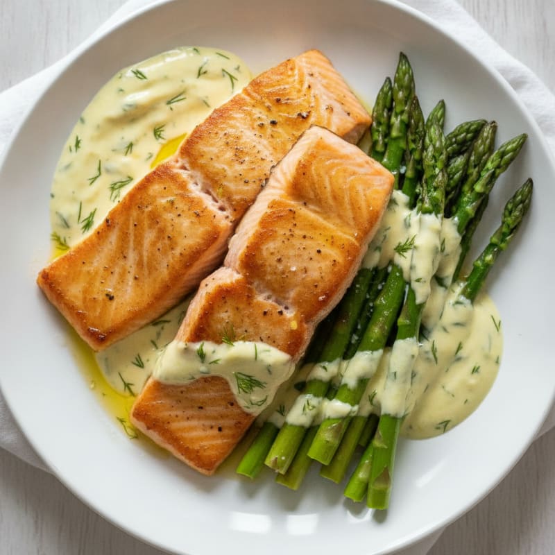 Pan-Seared Salmon with Lemon-Dill Sauce