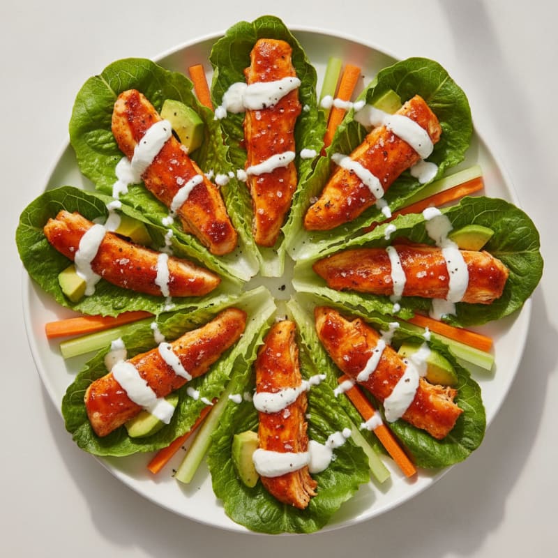 Buffalo Chicken Lettuce Wraps