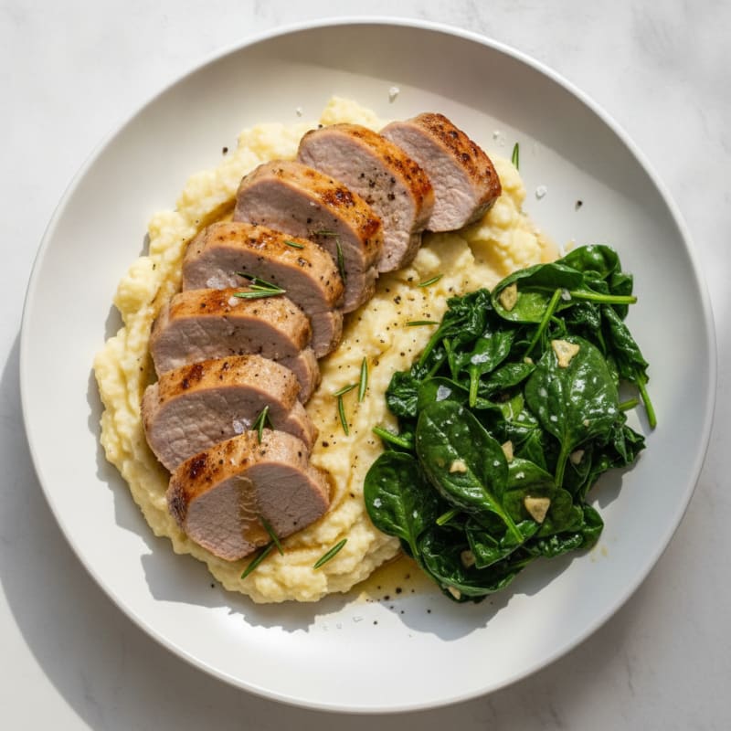 Pork Tenderloin with Ghee Cauliflower Mash