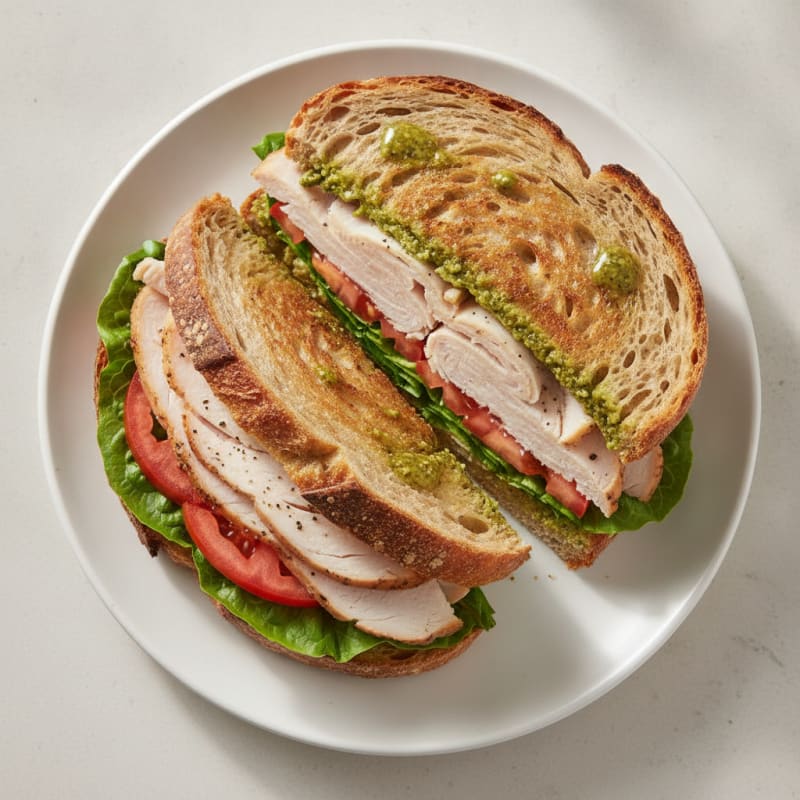 Turkey Pesto Sourdough Sandwich