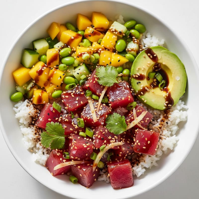 Ahi Tuna Poke Bowl with Tropical Salsa