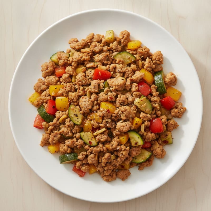 Savory Ground Turkey and Vegetable Skillet