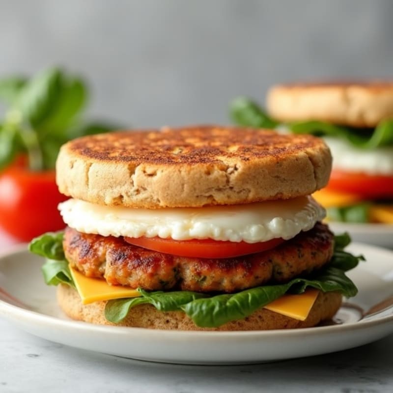 Lean Turkey Sausage and Egg Breakfast Sandwich