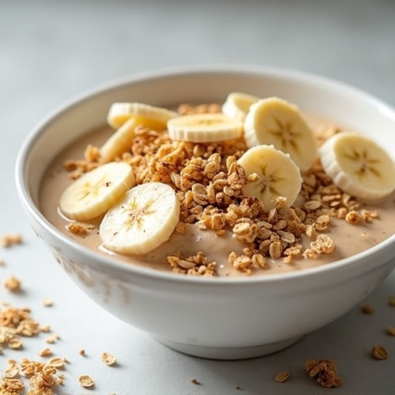 Creamy Buckwheat Oat Banana Kefir Bowl