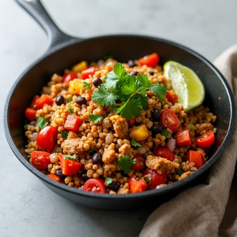 Cilantro-Lime Seasoned Turkey Taco Skillet