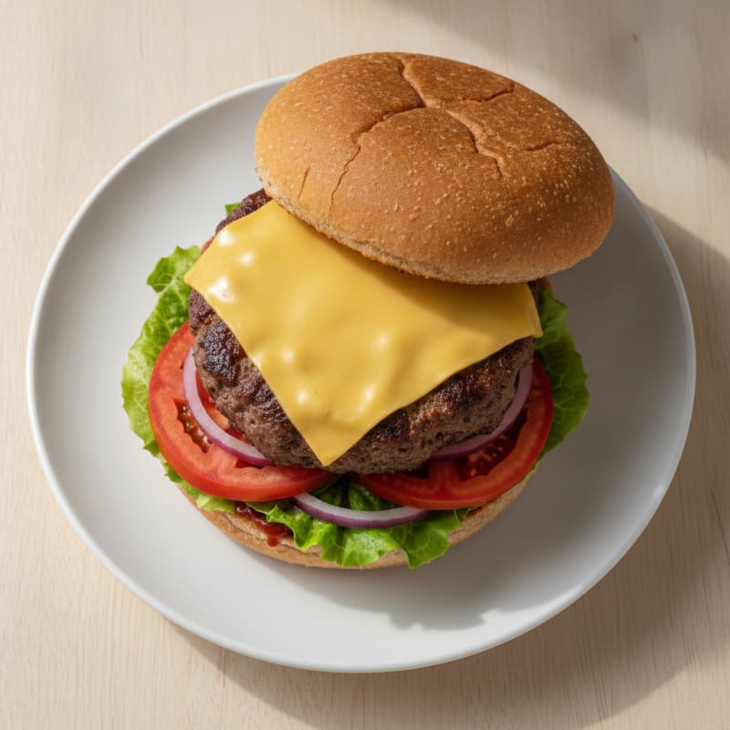 Classic Beef Burger with Toasted Bun
