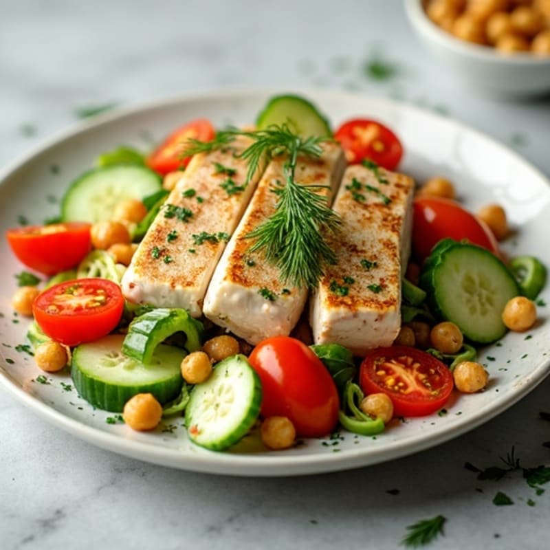 Herb-Lemon Tuna Salad with Crispy Vegetables