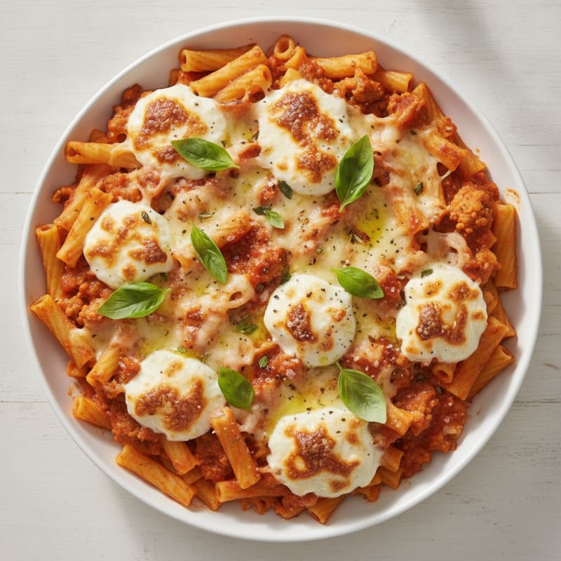 Classic Baked Ziti with Ricotta and Marinara