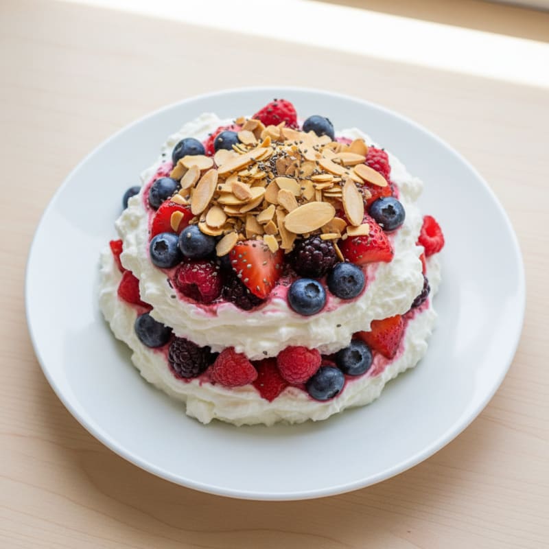 Greek Yogurt Protein Parfait with Mixed Berries