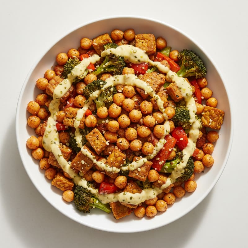 Roasted Vegetable and Chickpea Bowl