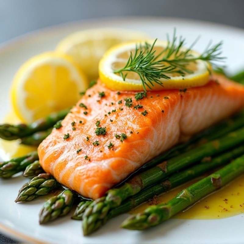 Lemon-Dill Baked Salmon Packets with Asparagus