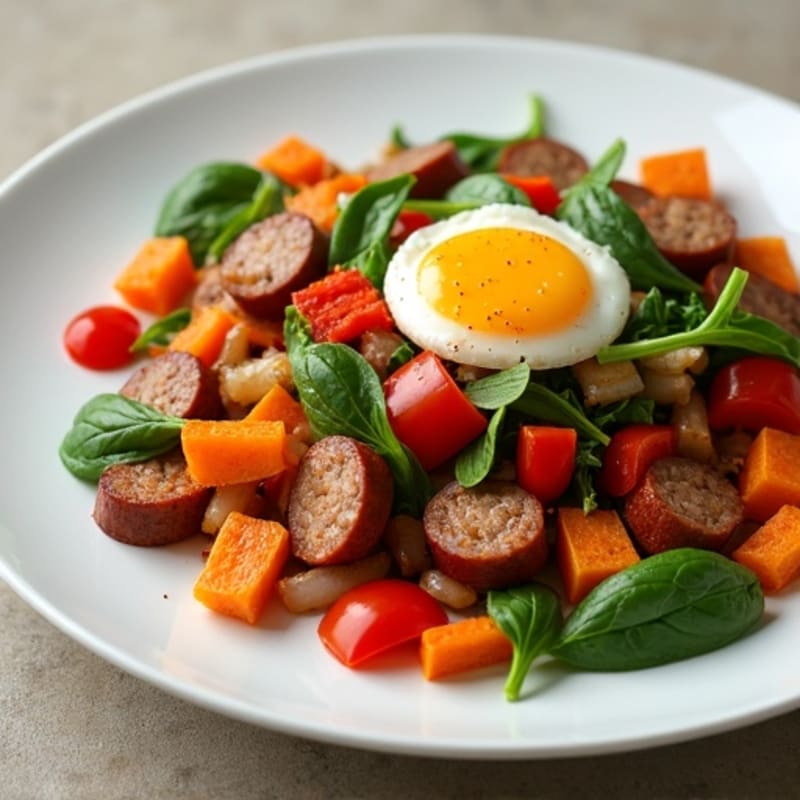 Hearty Sweet Potato and Turkey Sausage Hash