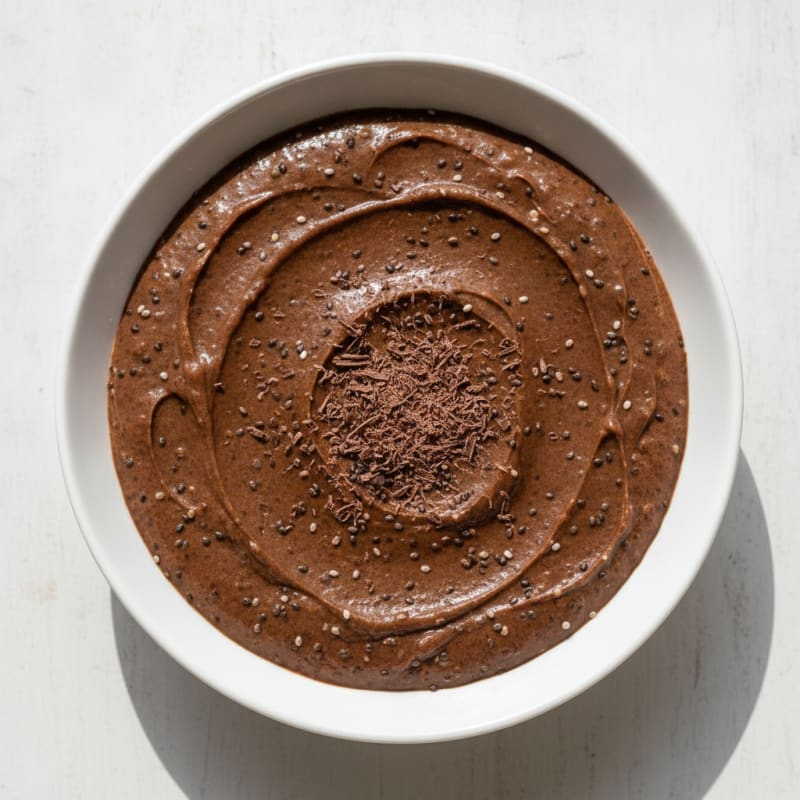 Silky Chocolate Protein Pudding with Chia Seeds