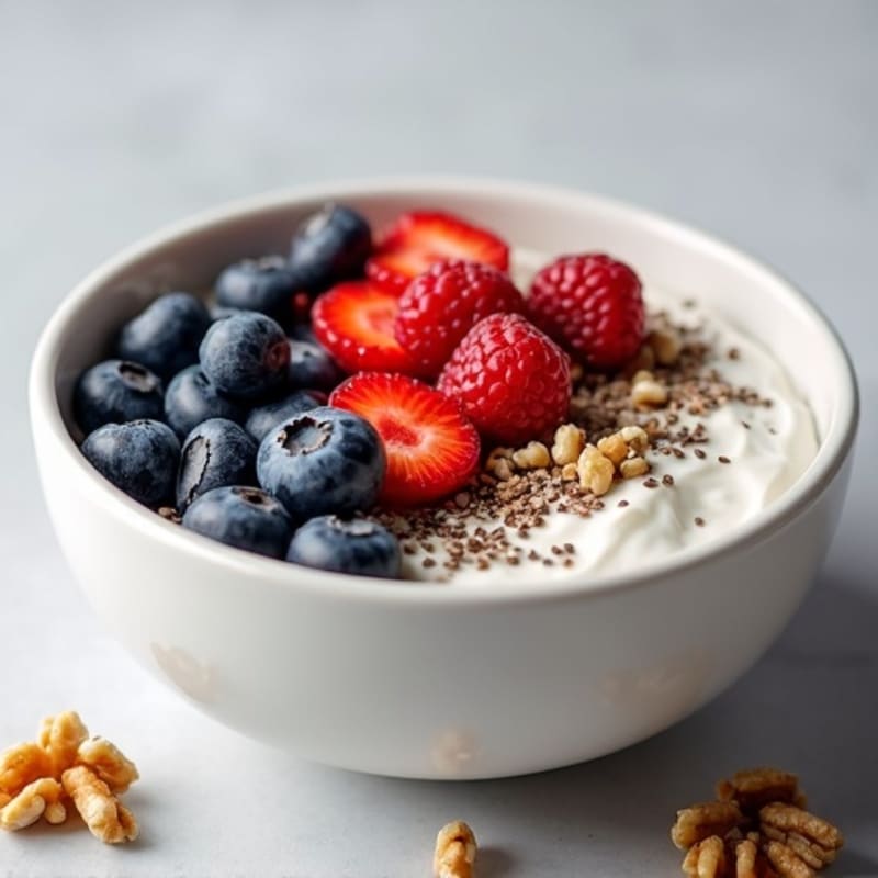 Greek Yogurt with Fresh Berries and Chia Seeds