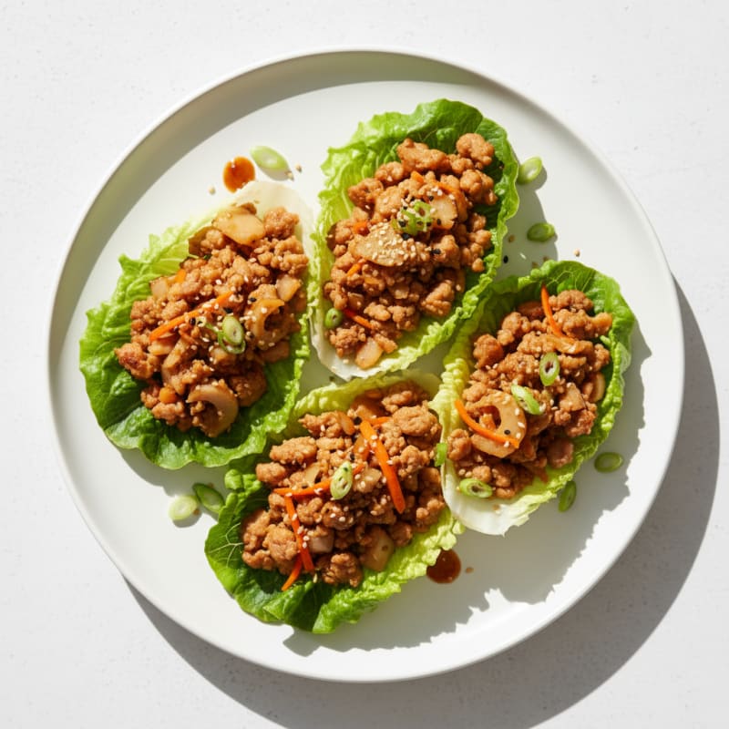 Savory Pork Mince Lettuce Wraps