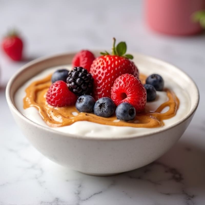 Greek Yogurt Protein Bowl with Berries and Almond Butter