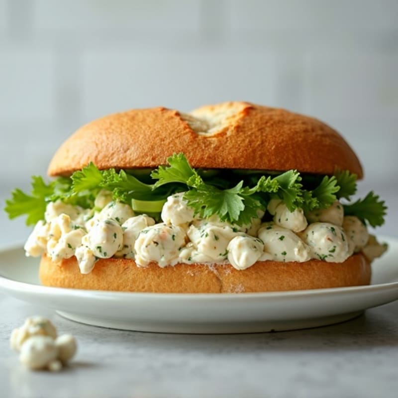 Creamy Lemon Herb Chicken Salad Sandwich