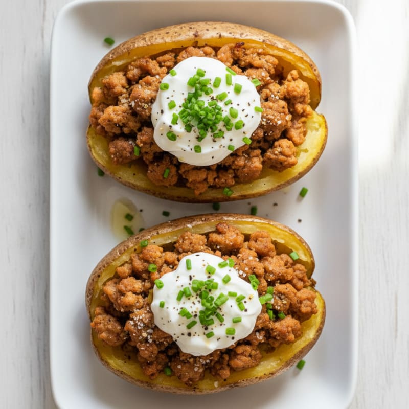 Loaded Baked Potatoes with Chives