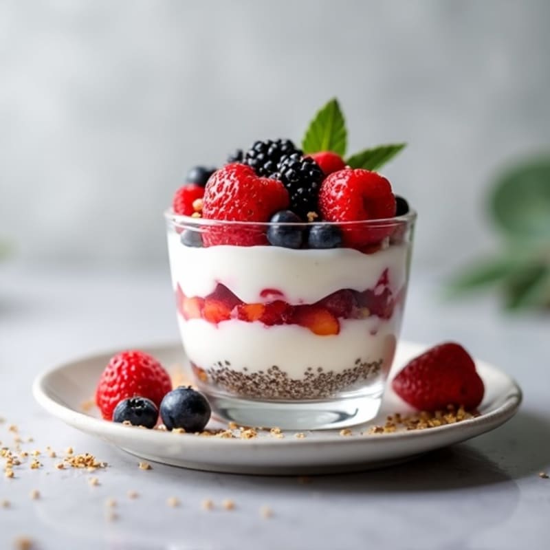 Greek Yogurt Protein Parfait with Berries