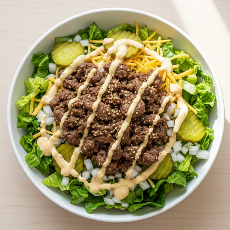 Big Mac Inspired Protein Bowl