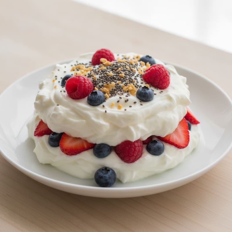 Greek Yogurt Protein Parfait with Mixed Berries