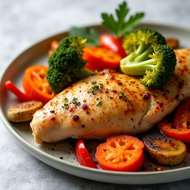 Sheet Pan Roasted Chicken and Crispy Vegetables