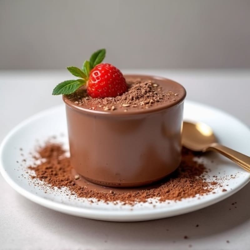 Silky Chocolate Protein Pudding with Almond Butter